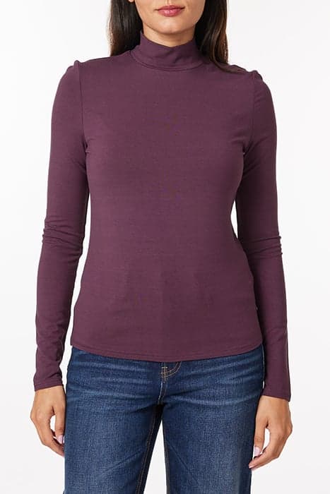 LONG SLEEVE MOCK NECK PLUM PERFECT by Scotch & Soda