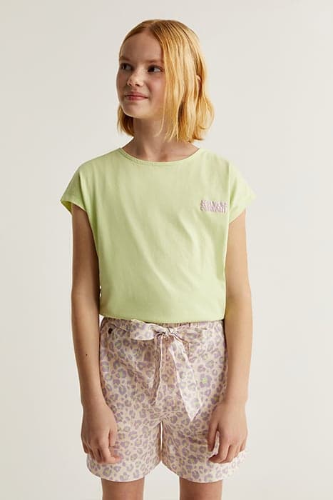 BACK KNOT TEE GIRLS LIME by Scalpers