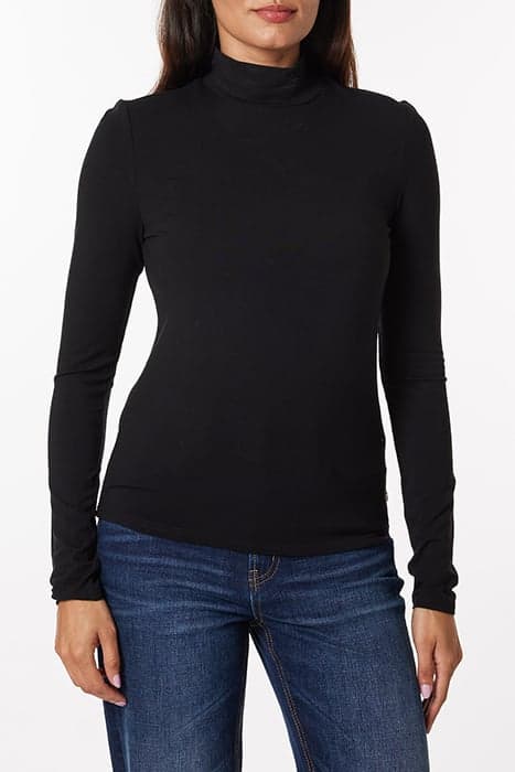 LONG SLEEVE MOCK NECK BLACK by Scotch & Soda