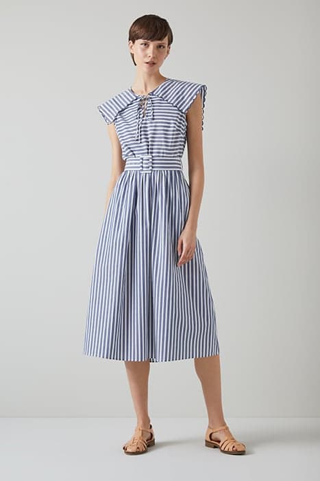 DR BEAU STRIPE DRESS NAVY/CREAM by LK Bennett