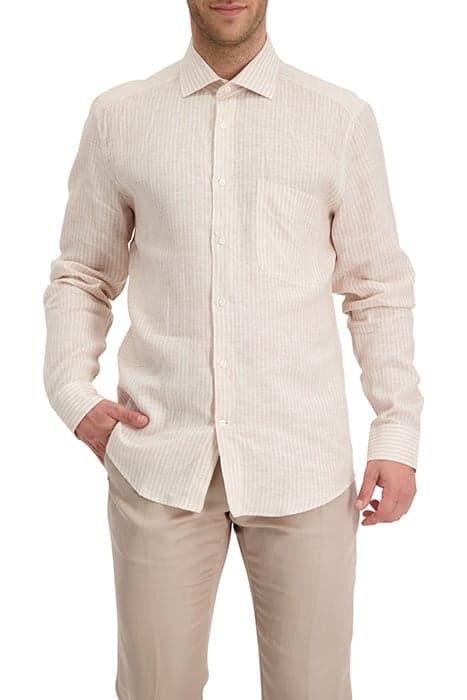 ELBA-LINEN STRIPED SHI BEIGE/WHITE by Reiss