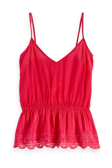 SUMMER VISCOSE TANK MIXED WITH JERSEY PINK PIER by Scotch & Soda