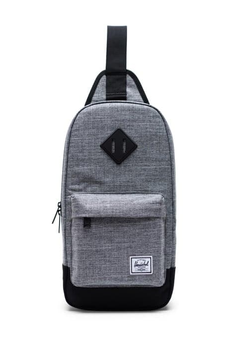 HERITAGE SHOULDER BAG RAVEN CROSSHATCH/BLACK by Herschel