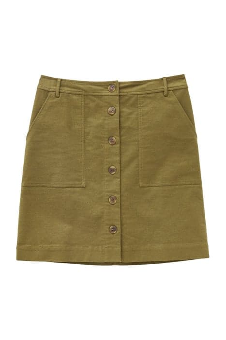 CANTERBURY TWILL SKIRT KHAKI GREEN by White Stuff