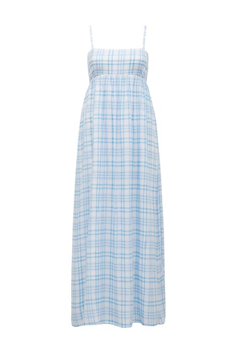 MAISIE CHECK HOUSE DRESS SKY BLUE CHECK by Forever New