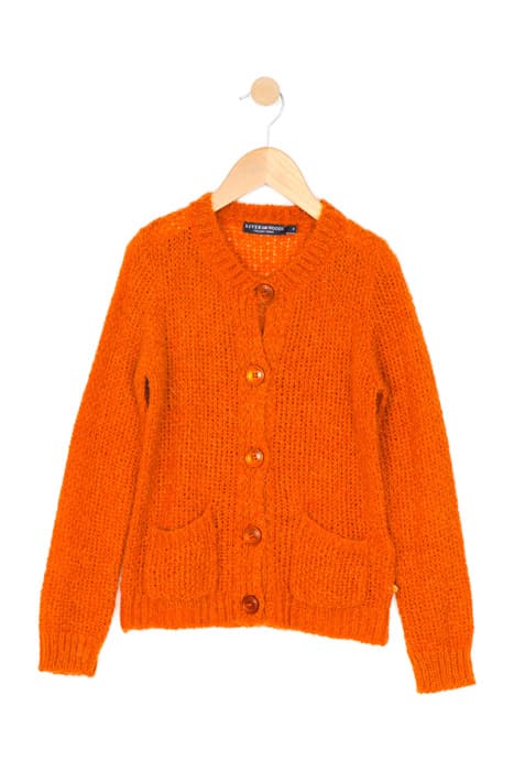 CREWNECK BUTCARD LS POCKET ORANGE by River Woods