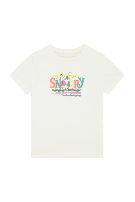 GIRLS SNOOZING SNOOPY FARO TEE SNOW WHITE by Shiwi