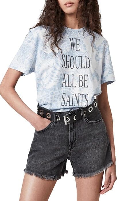 REVERSE BOYFRIEND TE BLUE by AllSaints