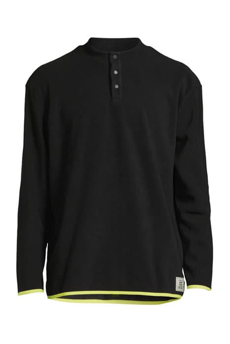 TJM FLEECE MOCK NECK BLACK by Tommy Hilfiger