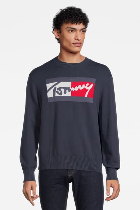 TJM BRANDED SWEATER Twilight Navy by Tommy Hilfiger