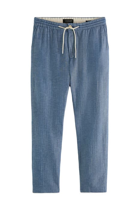 FAVE- LINEN-ORGANIC COTTON BLEND BEACH PANT SEASIDE BLUE by Scotch & Soda