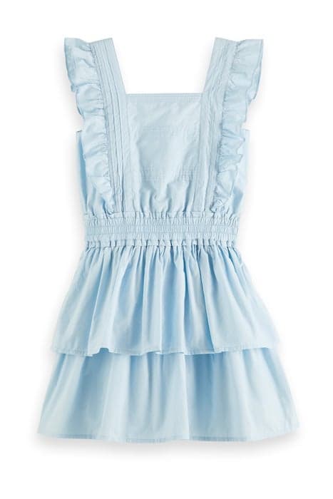 CRISPY ORGANIC COTTON SHORT LENGTH RUFFLE DRESS BREEZE by Scotch & Soda