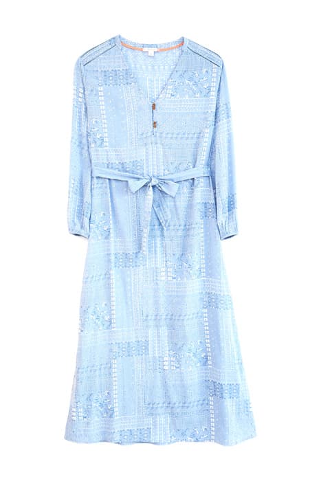 PATCHWORK ECOVERO MAXI DRESS BLUE MLT by White Stuff