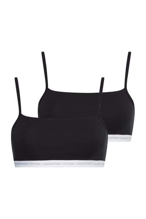 UNLINED BRALETTE 2PK BLACK/BLACK by Calvin Klein