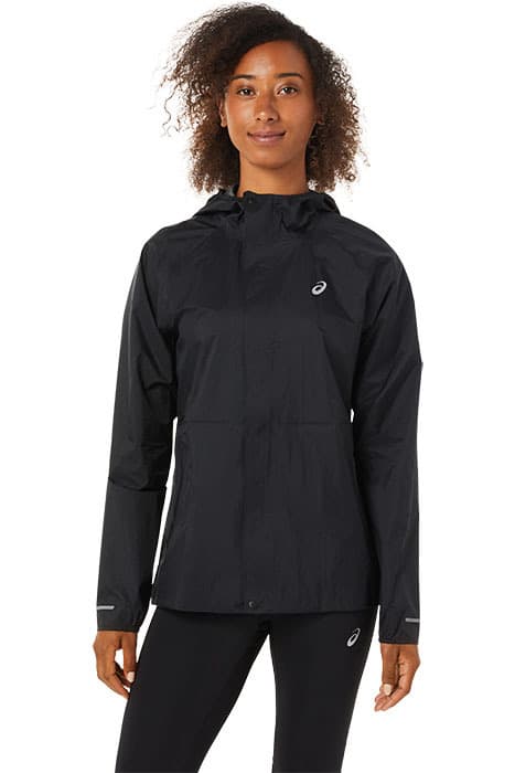 LIGHTWEIGHT WATERPROOF JACKET PERFORMANCE BLACK by ASICS