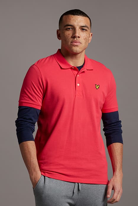 PLAIN POLO SHIRT GERANIUM PINK by Lyle & Scott