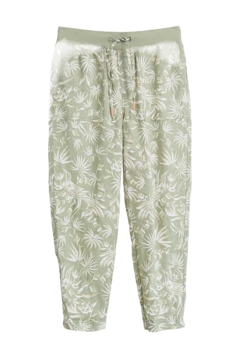 EFFIE LINEN TROUSER GREEN MLT by White Stuff