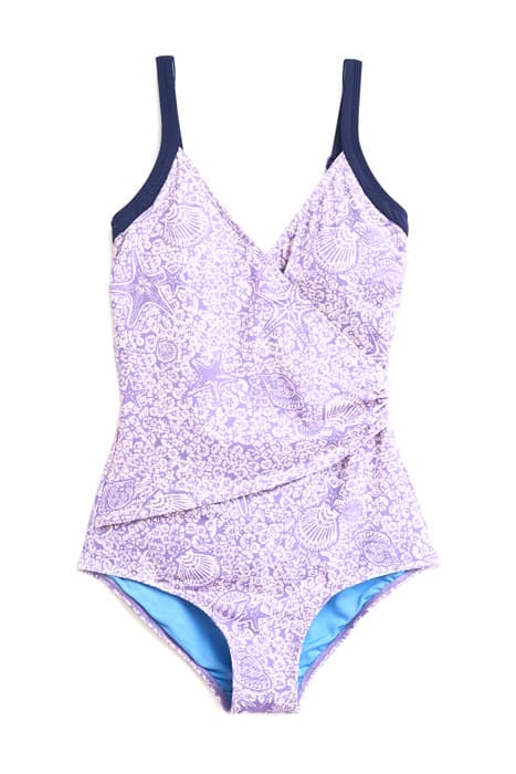 BAY WRAP SWIMSUIT PURPLE PR by White Stuff