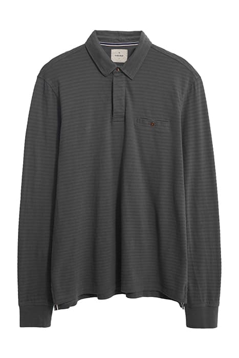 MORLEY TEXTURE POLO LS DARK GREY by White Stuff