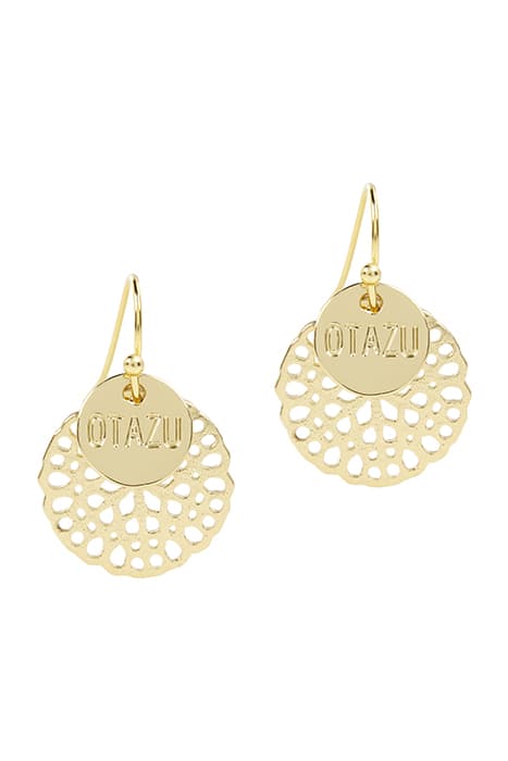 OTAZU FLOWER DISK EARRINGS GOLD GOLD by OTAZU