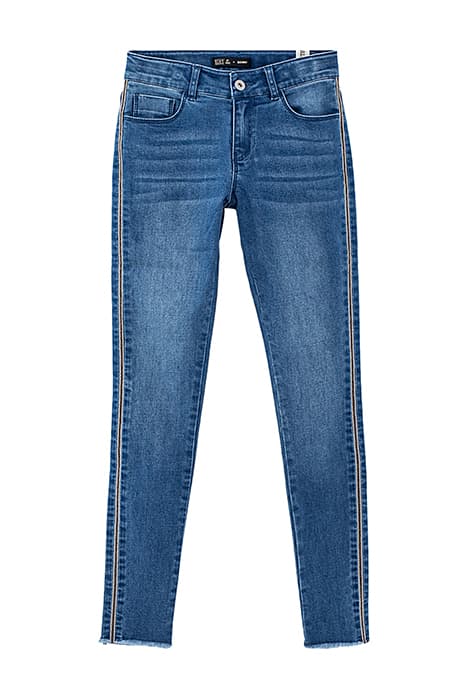 Jean skinny stone blue à bandes latérales fille by IKKS