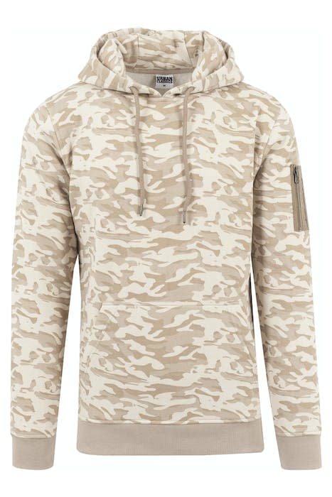 SWEAT CAMO BOMBER HOODY BEIGE CAMO by Urban Classics