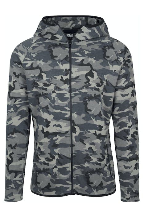 INTERLOCK CAMO ZIP JACKET DARK CAMO by Urban Classics