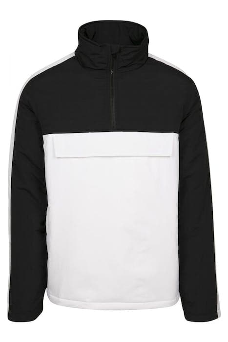 2-TONE PADDED PULL OVER JACKET WHITE/BLACK by Urban Classics