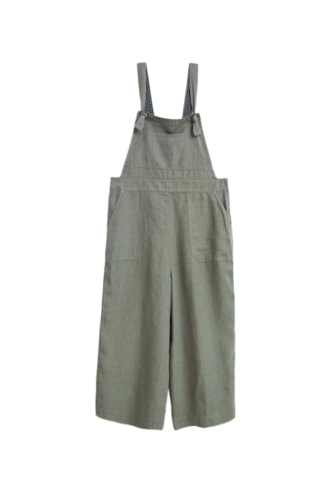 DEBBIE LINEN DUNGAREE MID GREEN by White Stuff