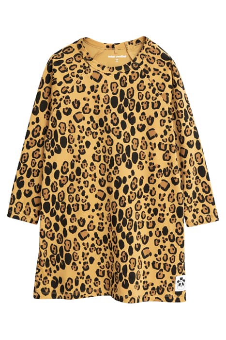 BASIC LEOPARD LS DRESS BEIGE by Mini Rodini