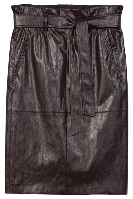 IMITATION LEATHER SKIRT DARK CHOCOLATE by Luisa Cerano