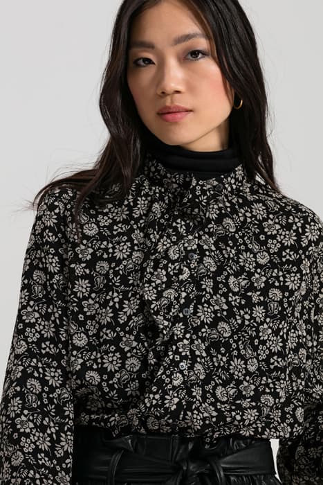 BLOUSE WITH MILLEFLEURS PRINT MULTI by Luisa Cerano