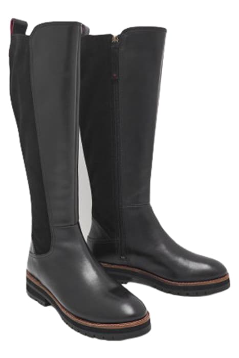 NEL CHUNKY KNEE HIGH BOOT PURE BLK by White Stuff