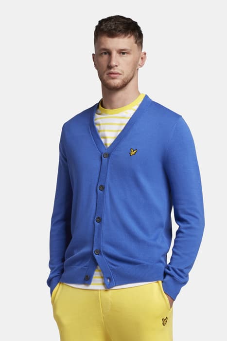 COTTON CARDIGAN ELECTRIC COBALT by Lyle & Scott