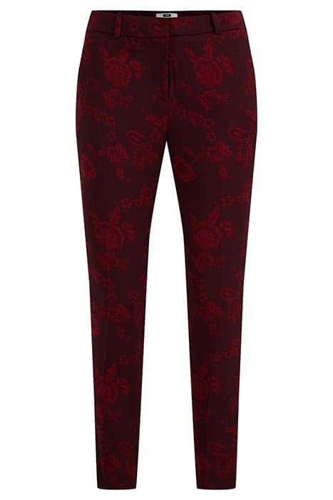 DAMES PANTALON MET BLOEMENDESSIN BURGUNDY RED by WE Fashion