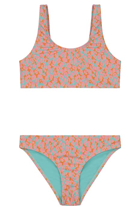 GIRLS RUBY BIKINI SET TROPICAL TIGER AQUA SKY BLUE by Shiwi