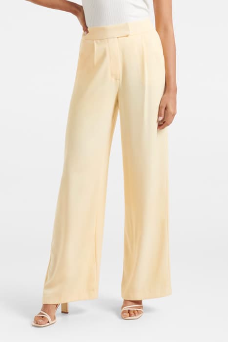 NYLAH HIGH WAISTED WIDE LEG PANTS LIGHT BUTTERCREAM by Forever New