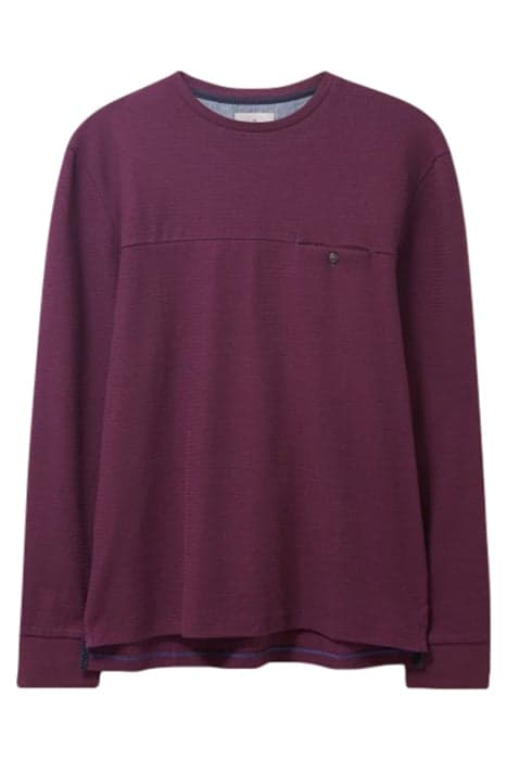 MILTON ZIG ZAG WAFFLE TEE MID PLUM by White Stuff