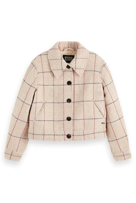 SHORT HERRINGBONE CHECKED JACKET COMBO V by Scotch & Soda