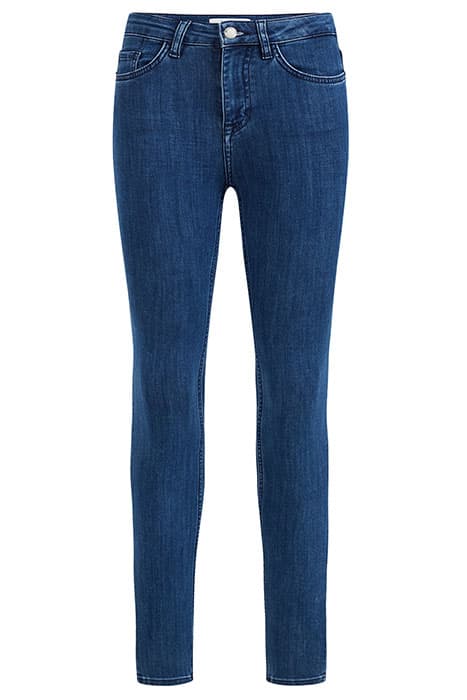 LADIES HIGH RISE SKINNY FIT PANTS - CURVE BLUE by WE Fashion