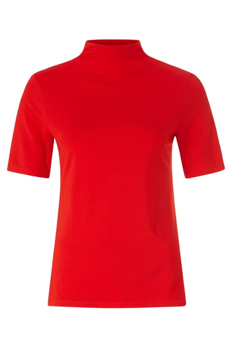 ECOVERO FUNNEL NECK - T-SHIRT SCARLET RED by Rich & Royal