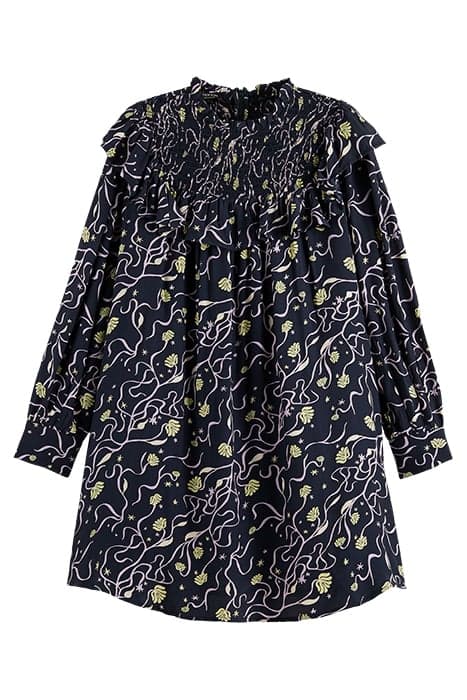 SHORT FLOWY DRESS WITH SMOCK AND FRILL DETAIL COMBO O by Scotch & Soda