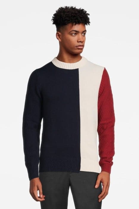 COLOR BLOCK SWTR, 0GY BLUE by Tommy Hilfiger