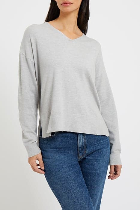 SUPERSOFT VEE NECK LGT GREY MEL by French Connection