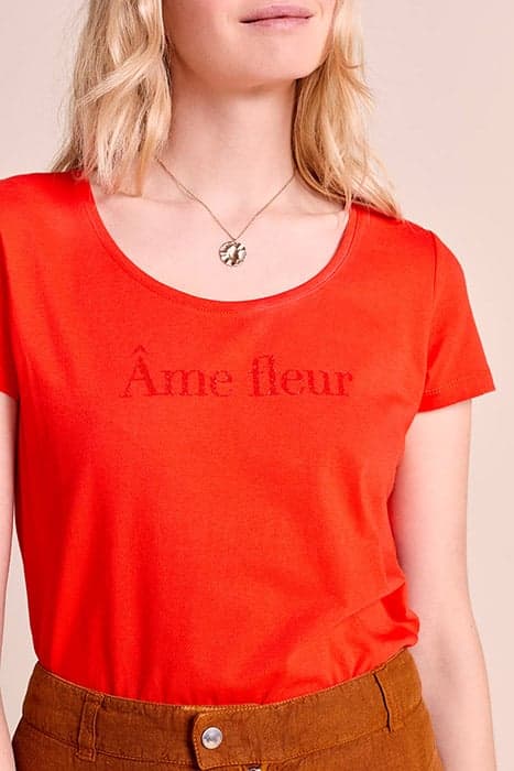 HONEY - BLOOD ORANGE T-SHIRT WITH MESSAGE ORANGE by ONE STEP