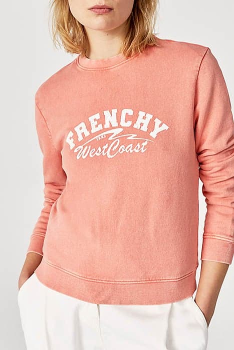 Sweat en coton coloris pêche visuel message femme by IKKS