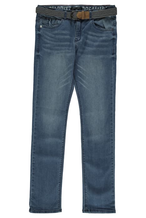 Jean slim medium blue coton bio avec ceinture garçon by IKKS