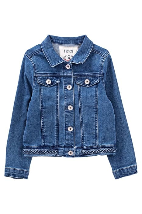 Veste en jean bio stone blue brodée dos fille by IKKS