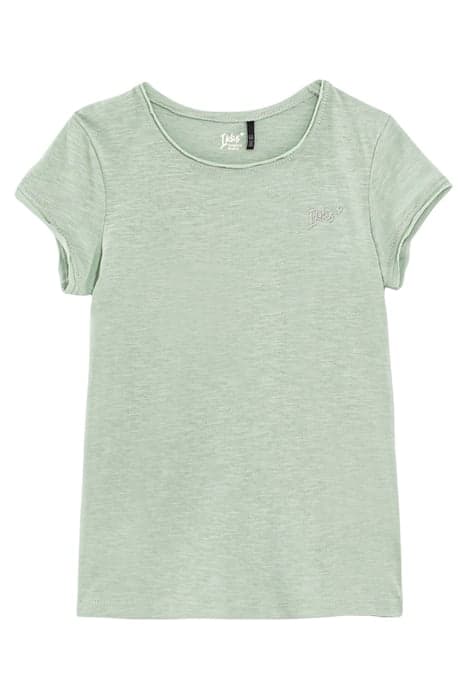 GIRLS’ AQUA EMBROIDERED ORGANIC COTTON ESSENTIAL T-SHIRT by IKKS