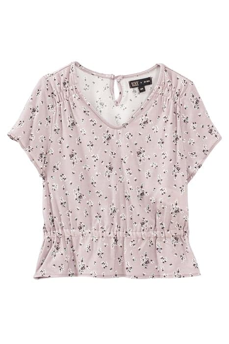 GIRLS’ VIOLET MICRO-FLOWER PRINT CROPPED BLOUSE PARMA FLOWER by IKKS